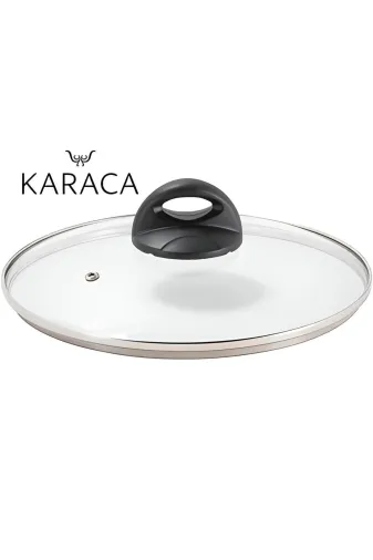 Ermiya 869549599215 Tencere Tava Sahan Için Temperli Z Tipi Cam Kapak 18 Cm