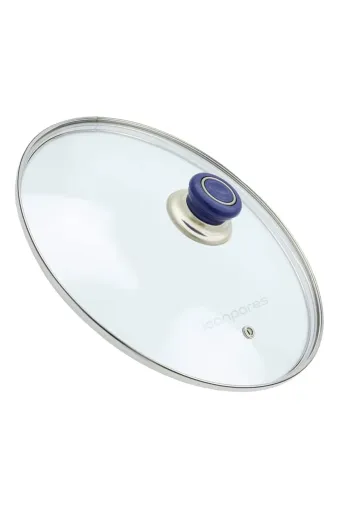 Ermiya 869552661902 Tencere Tava Sahan Için Temperli Buhar Delikli 22 Cm Cam Kapak Fırın A Girebilir
