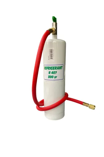 Ermiya 869607652149 R407-800 Gram Refrigerant Soğutucu Gaz +90 Cm Hortum+Vana
