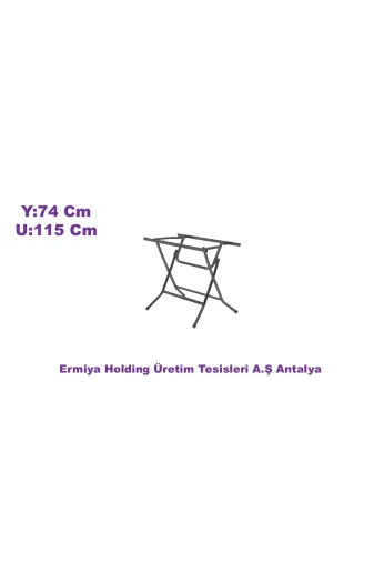 Ermiya 869733179028 U: 114 Y: 74 Cm Werzalit Ahşap Masa Ayak Ayağı Katlanabilir Kirma Çerçeveli Büyük Ayak