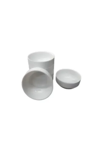 Ermiya 869854789658 12 Adet Beyaz Melamin Çorba Kasesi 12X5Cm+Tahta Baharat Kaşık Bedava