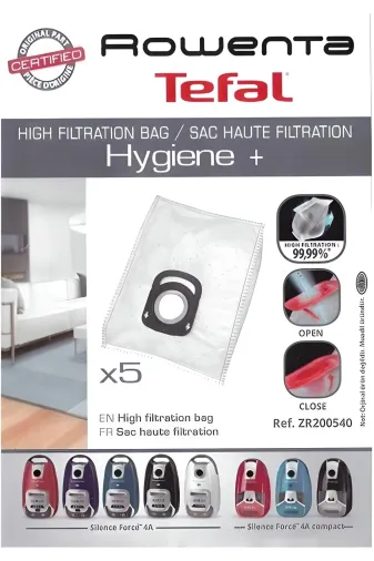 Ermiya 869868258470 Rowenta Hygiene+ Toz Torbası(Bir Pakette 5 Adet)
