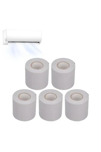 Ermiya 869999887420 5 Adet Klima Boru Bantları Yağa Dayanıklı Boru Boru Sarma Bandı Koruyucu Bant Kaçak Onarım 6Cm Geni
