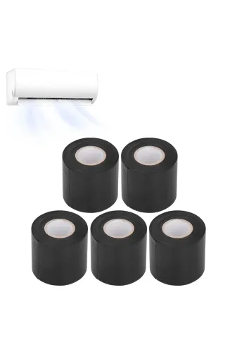 Ermiya 869999887420 7 Adet Hoseten Klima Boru Bantları Klima Pvc Bant Siyah