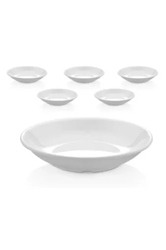 Ermiya 869CD23033869 Moll Melamin Yemek Tabağı 16 Parça 20Cm