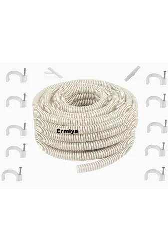 Ermiya TYC3137815C03BBE04 Samsung Baymak Vestel Klima İçin Su Drenaj Tahliye Hortumu 45 Metre-45 Kroşe-1 Ek-1  Y