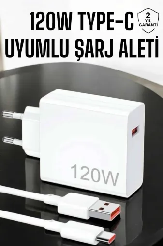 Ethab Giyim 120W Şarj Aleti Type-C Uyumlu Turbo Şarj Aleti - Glst9339-8907