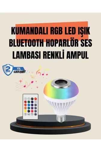 Ethab Giyim 12W Led Ampul – Renkli Işık Ve Dahili Hoparlör Özellikli - Glst9970-6668