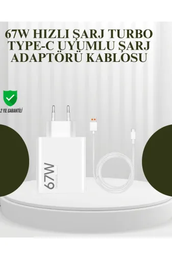 Ethab Giyim 67W Güçlü Şarj Adaptörü Ve Turbo Kablo Uzun Ömürlü Dayanıklı Tasarım - Glst3050-7084