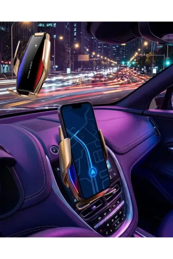 Ethab Giyim GLST3111-1852 Otomatik Sensörlü Araç Telefon Tutucu Kablosuz Şarj Özellikli 360 Derece Döner - Glst3111-185