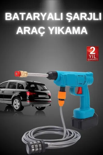 Ethab Giyim GLST4923-1498 Şarjlı Ve Yüksek Basınçlı Oto Yıkama Makinesi Ve Sulama Tabancası Bahçe Yı - Glst4923-149