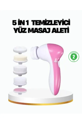 Ethab Giyim GLST5829-3735 5’I 1 Arada Yüz Temizleme Cihazı – Masaj Fırça Peeling Ve Krem Uygulama Apar - Glst5829-373