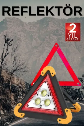 Ethab Giyim GLST8165-2699 Solar Şarjlı Çok Fonksiyonlu Reflektör Işıklı Ikaz Lambası Acil Durum Reflek - Glst8165-269