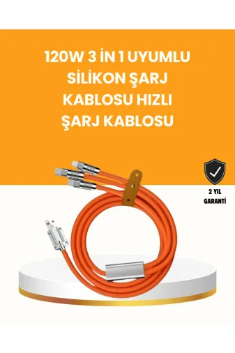Ethab Giyim GLST9287-4559 Çoklu Cihaz Dostu 120 W Hızlı Şarj Kablosu – Tek Kablo Ile Her Cihaz Elinizi - Glst9287-455