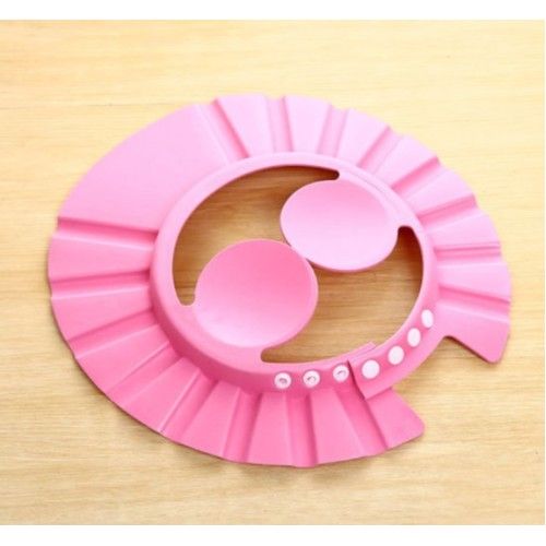 ETT 562741419260 Bebek Banyo Şapkası Düğmeli Kulaklıklı Pembe