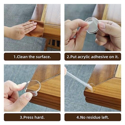 ETT 562741422456 Silikon Şeffaf Masa Kenarı Köşe Koruması