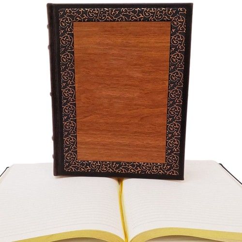 ETT 562741422948 Dekoratif Hediyelik Ahşap Deri Defter