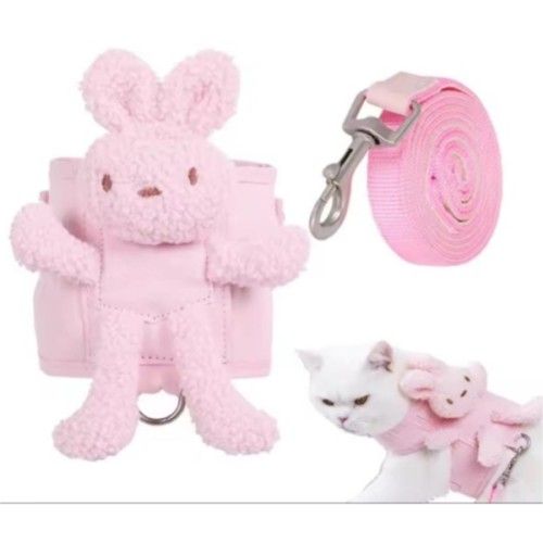 ETT 562741433243 Evcil Hayvan Peluş Ayıcıklı Göğüs Gezdirme Tasması Set