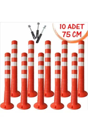 Evelux CVLEVLXSETDEL Plastik Otopark Trafik Yol Delinatörü 75 Cm