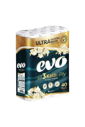 Evo Tuvalet Kağıdı 3 Katli Tuvalet Kağidi 40 Rulo