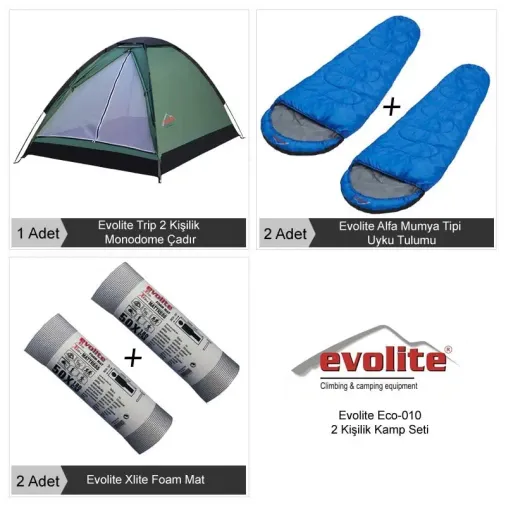 Evolite 2 Kişilik Eko Kampçılık Seti/Pratik, Ekonomik Çözüm