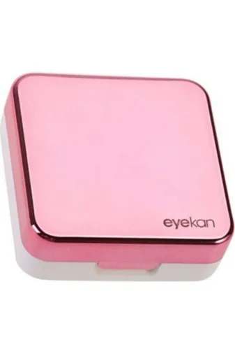 Eyekan alkp Aynalı Lens Kutusu Seti 5 Parça (Pembe)