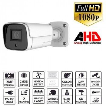 Ezcool EZ-2040HD 2MP 3.6 mm Lens AHD Bullet Kamera