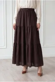 Ezgi Çingene Etek-MA8411 Kahve