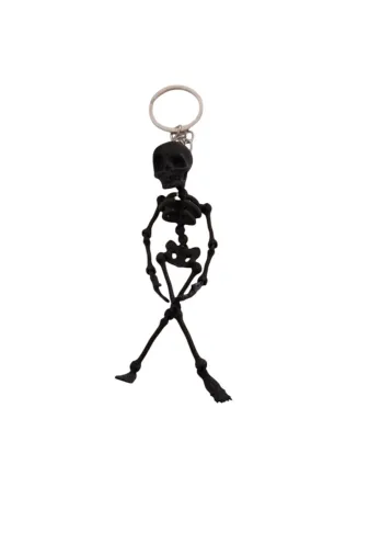 FAMEMUS ACCESSORY 0050052 Iskelet Tasarım Dekoratif Anahtarlık Iskelet Araç Süsü Siyah Renk