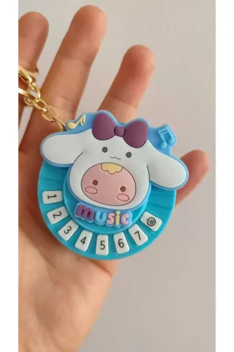 FAMEMUS ACCESSORY 10101,4, Işıklı Sesli Tuşlu Cinnamoroll Anahtarlık
