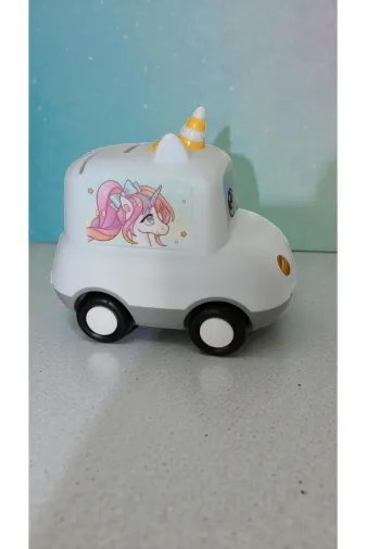 FAMEMUS ACCESSORY 23easdwq3rqeszc Unicorn Araba Şeklinde Şifreli Kumbara Boyutu 15 Cm
