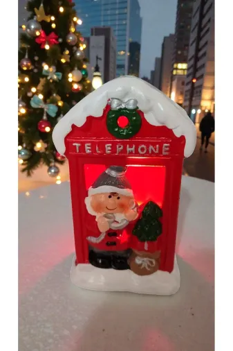FAMEMUS ACCESSORY weqweawdassa Yılbaşına Özel Işıklı Telephone Süs Dekor Aksesuar Biblo Ürün Boyutu:12Cm 9Cm