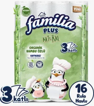 FAMİLİA Plus Natural Rulo Kağıt Havlu Bambu 16'lı