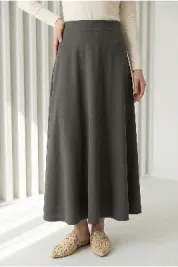 Fayetta Kloş Daisy Etek-EK716 Haki