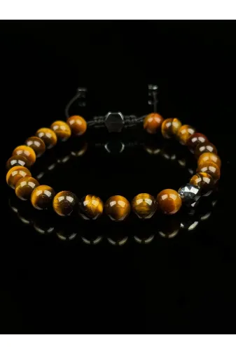 fg collection kplngztrhrt0100 Kaplangözü Ve Terahertz Taşı Makrome Örgü Bileklik