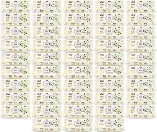 Fibril Islak Havlu Mendil 90 Yaprak Gizemli Yasemin Plastik Kapaklı (48 Li Set) 4320 Yaprak