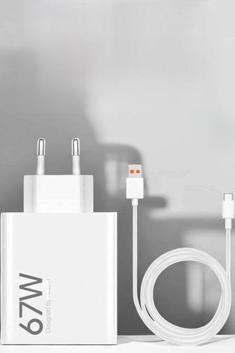 FİOPLUS Şarj Aleti 67W Hızlı Şarj Turbo Type-C Uyumlu Şarj Adaptörü Kablosu
