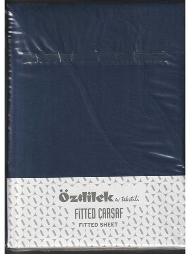 Fitted Lastikli Battal Çift Kişilik Çarşaf Seti (180x200)-İndigo