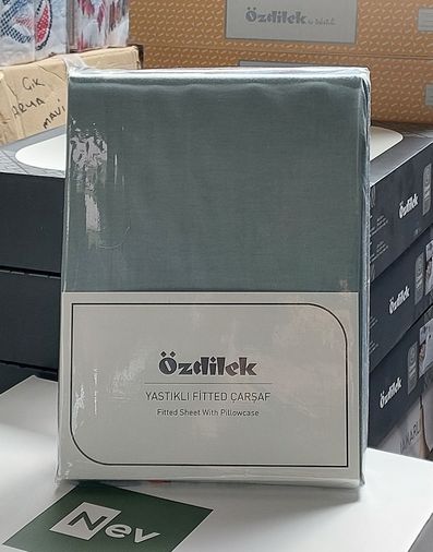 Fitted Lastikli Tek Kişilik Battal Çarşaf Seti (120x200)-Nil