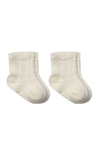 Fiyonklu Penye Soket Çorap 2li 10150 Naturel