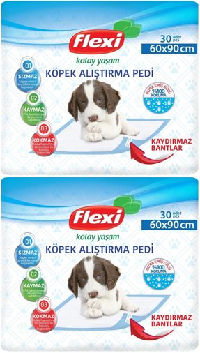 Flexi Evcil Hayvan Köpek Alıştırma Tuvalet Eğitim Pedi 60*90 CM 60 Adet