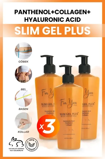 For You Gold FRYSJ004323 Slim Jel Plus Selülit Ve Çatlak Karşıtı Kolajen Destekli Incelmeye Yardımcı, Sıkılaştırıcı (3Ad)