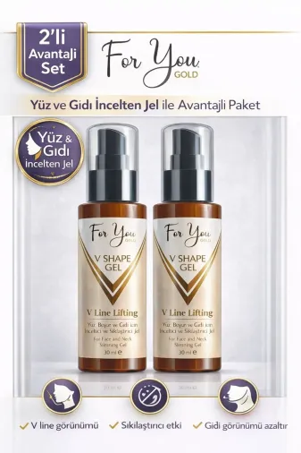 For You Gold gıdıx2 Yüz, Boyun, Çene Ve Gıdı Incelmeye Yardımcı, Sıkılaştırıcı, Toparlayıcı Slim Jel (2'li Set)