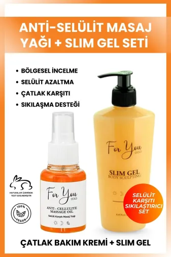 For You Gold jelyağikili Slim Jel , Sıkılaştırıcı, , Selülit Karşıtı Jel & Anti Selülit Masaj Yağı