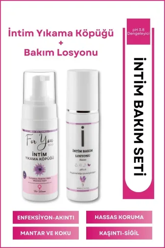 For You Gold köpint Genital Bölge Temizleyici Yıkama Köpük Ve Intim Bakım Losyonu Set (Hijyen Seti)