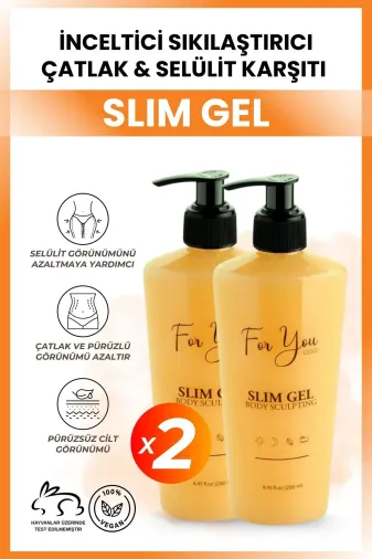 For You Gold slmjl2 Slim Jel -Sıkılaştırıcı–Bölgesel Incelme-Çatlak Karşıtı Ve Selülit Kremi Yakıcı (2 Adet)