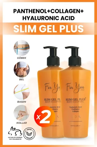 For You Gold SLMP0012 Slim Jel Plus 2'li Fırsat–İnceltme,toparlama,sıkılaşma Yardımcı, Selülit Ve Çatlak Karşıtı Jel-Krem