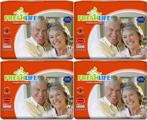 FreshLife Yetişkin Bezi Bel Bantlı L - Large - Büyük 120 Adet (4PK*30)