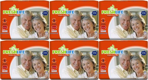 FreshLife Yetişkin Bezi Bel Bantlı L - Large - Büyük 180 Adet (6PK*30)