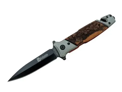 Fst 1112 Kurtarma Kamp Çakı 21 Cm - Yarı Otomatik, İp Kesmeli, Cam Perçinli